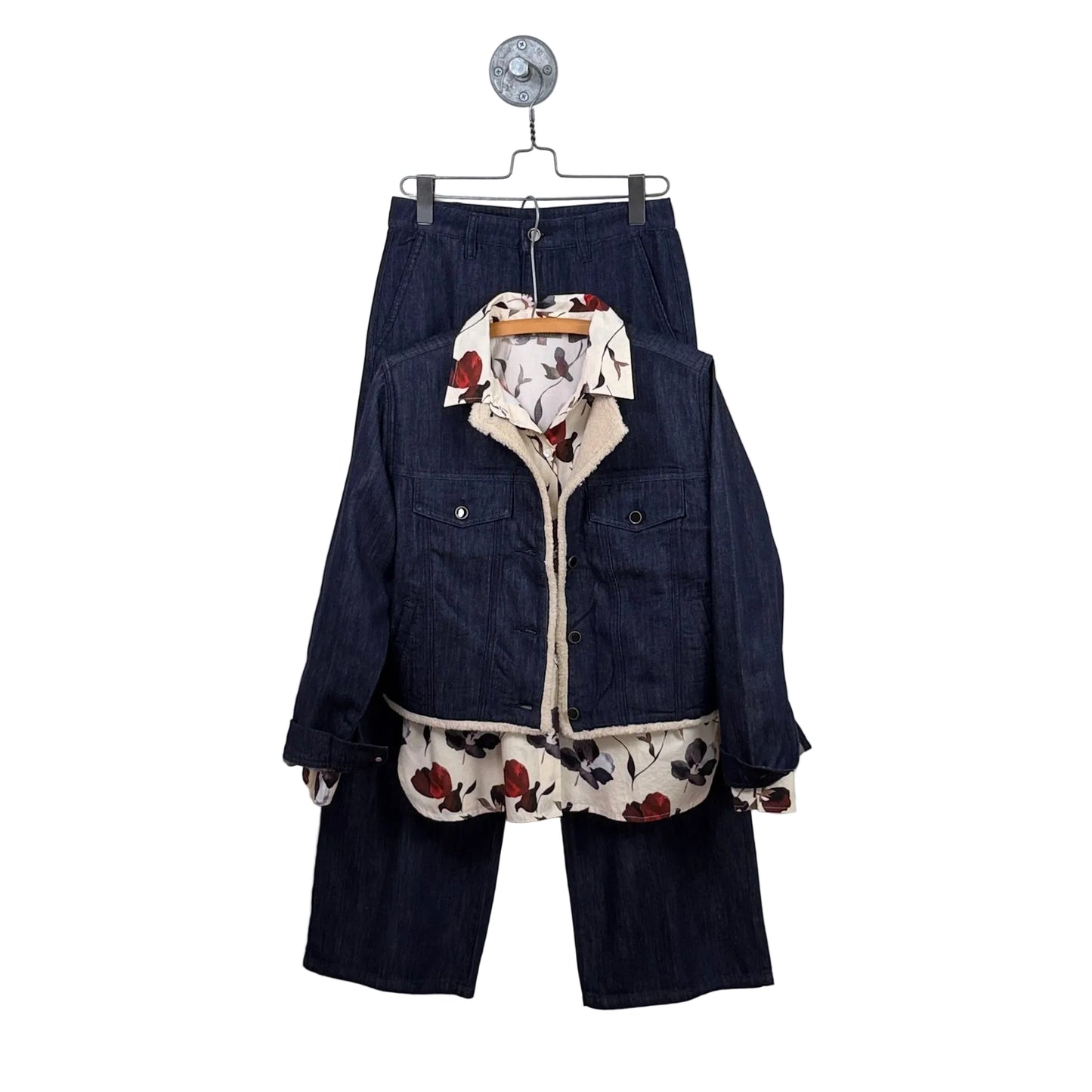 Lilla P. ~  Sherpa Lined Jean Jacket - Dark Wash