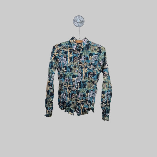 Miki Thumb  ~  Liberty Print Classic Shirt - Tropic Forest