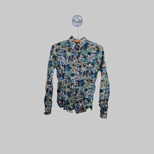 Miki Thumb  ~  Liberty Print Classic Shirt - Tropic Forest