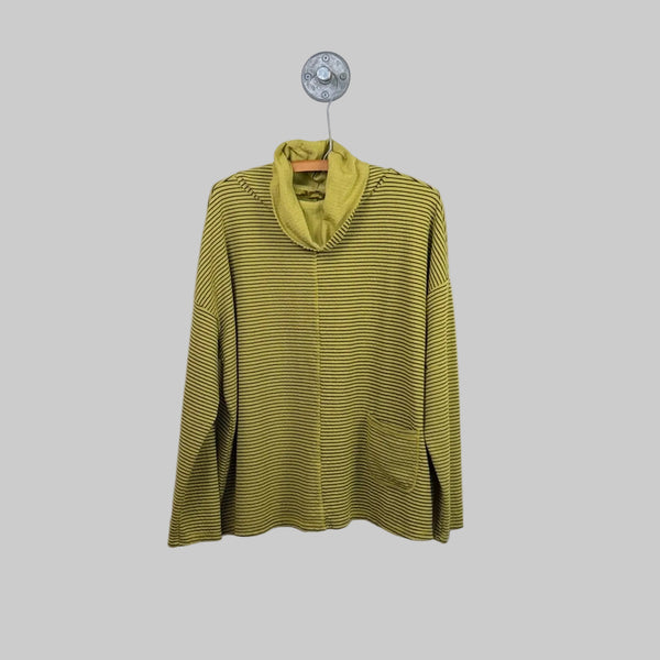 Cut Loose  ~  Funnel Neck Pullover - Pea