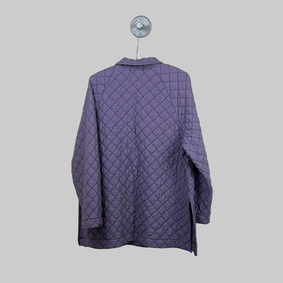 Cut Loose  ~  Quilted Parachute Side Slit Coat - Whisper
