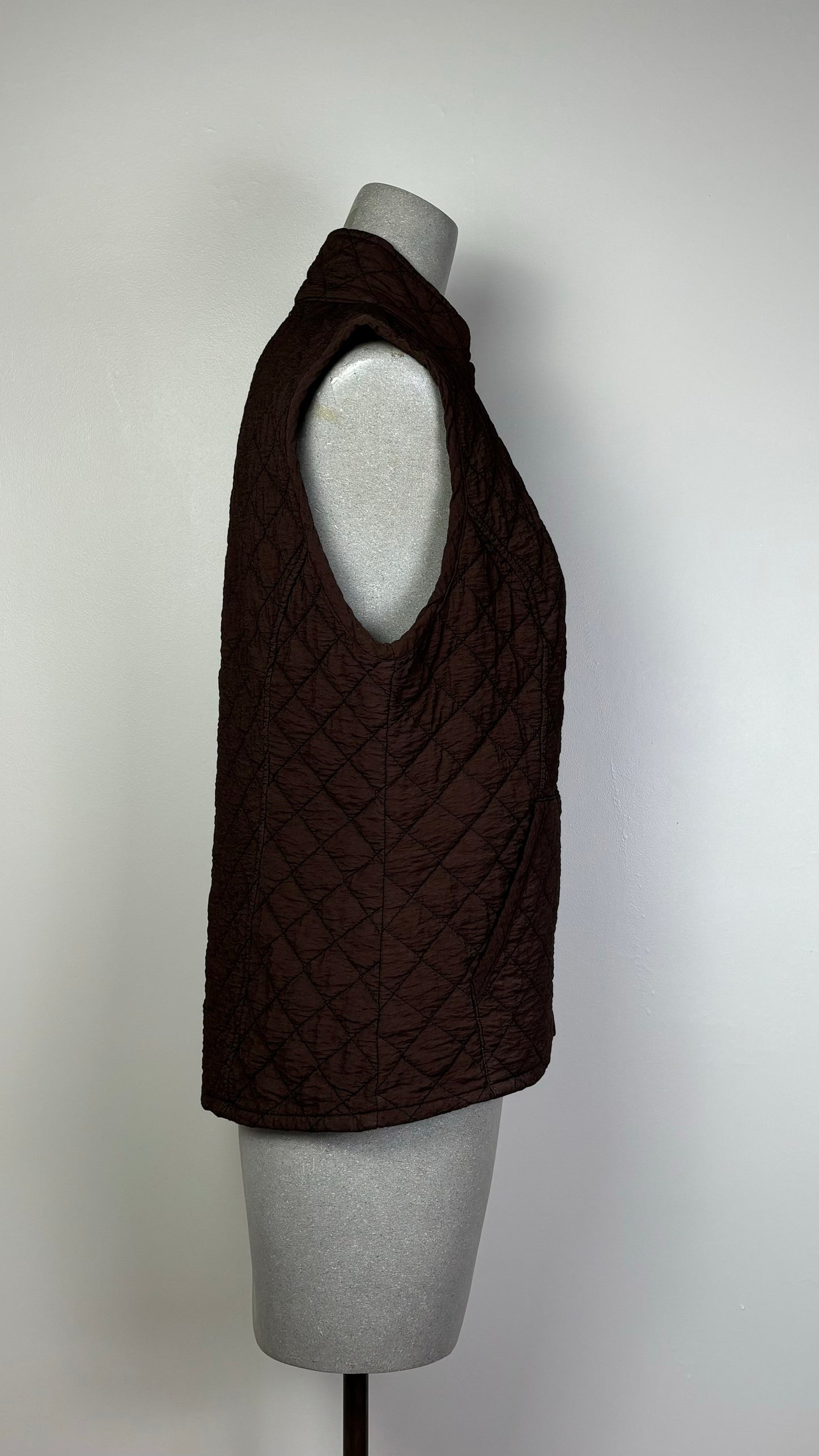 Cut Loose  ~  Quilted Zip Vest - Mahogany