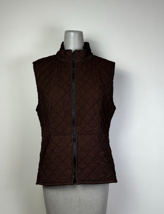 Cut Loose  ~  Quilted Zip Vest - Mahogany