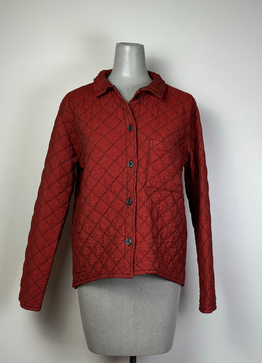 Cut Loose  ~  Quilted Crop Jacket - Cognac