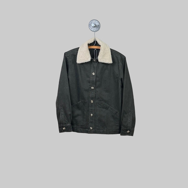 Lilla P. ~  Washed Twill Pleat Back Jacket - Juniper