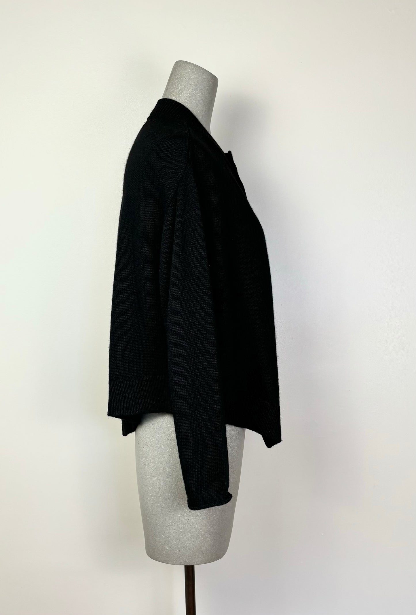 Knit Knit  ~  Asymmetrical Cardigan - Black