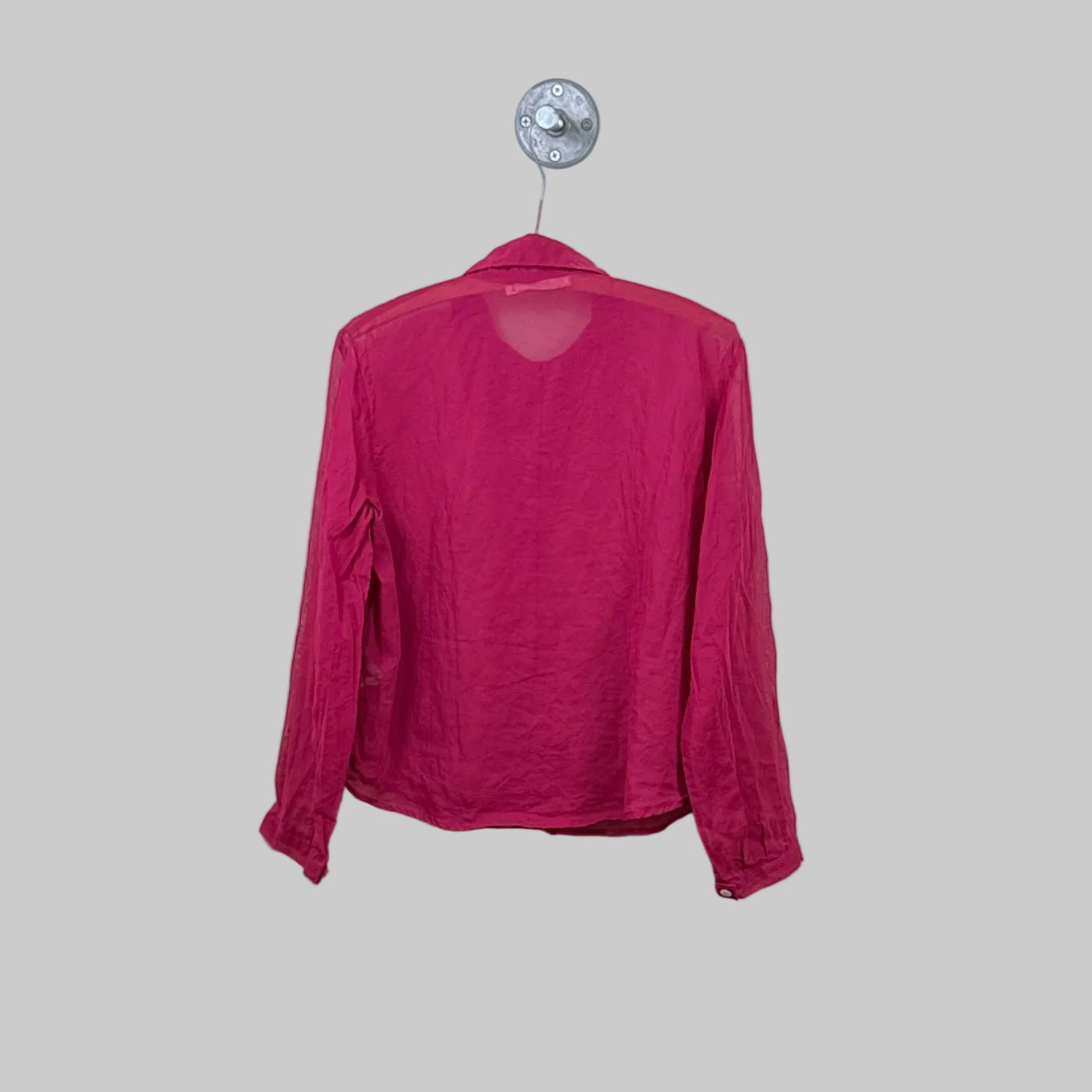 Sula  ~  Frill Front Party Shirt - Cherry