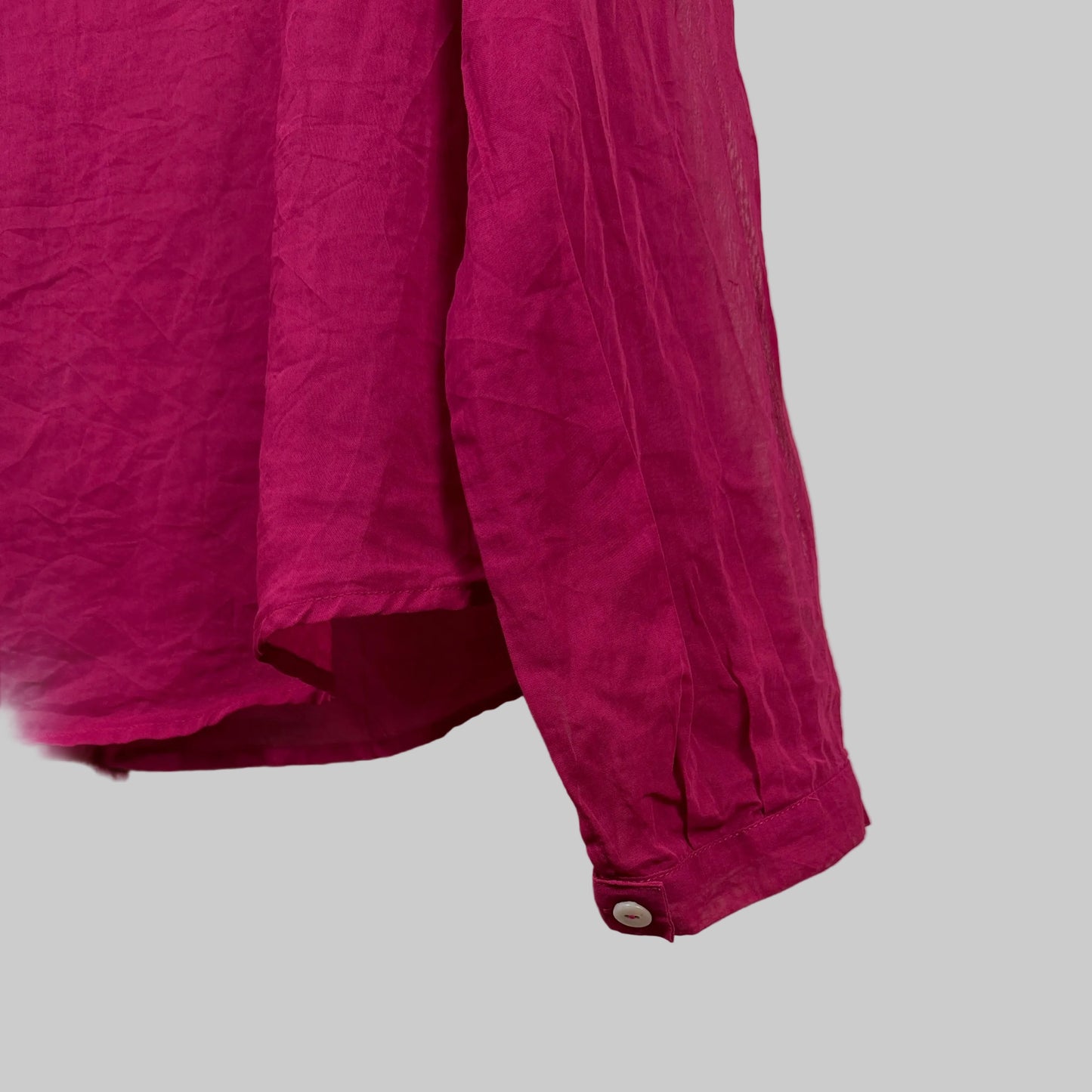 Sula  ~  Frill Front Party Shirt - Cherry