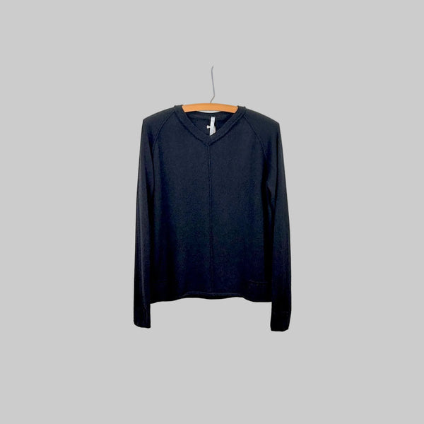 MJW.  ~  V Neck Pullover - Black