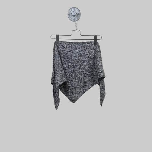 MJW.  ~  Cashmere Marl Triangle Scarf - Black/Natural