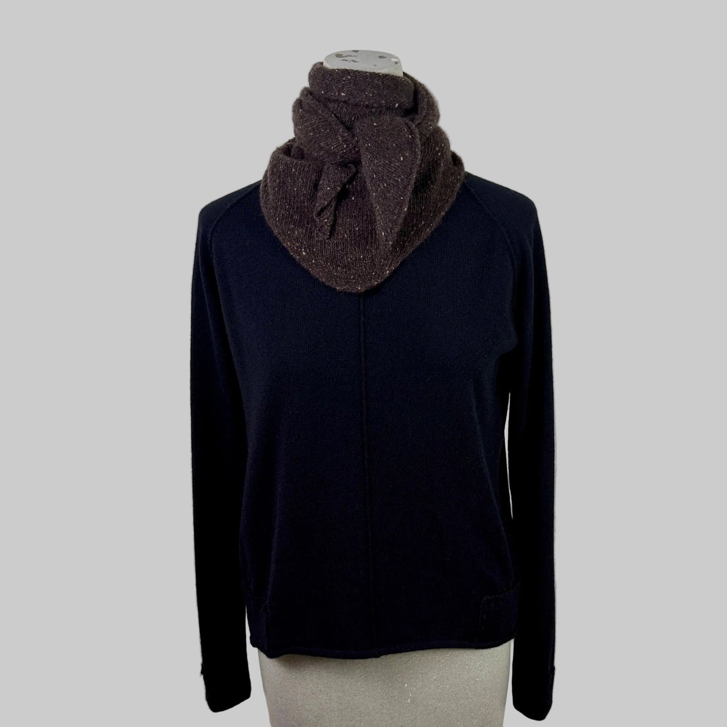 MJW.  ~  Donegal Cashmere Donegal Luxetweed Scarf - Brown