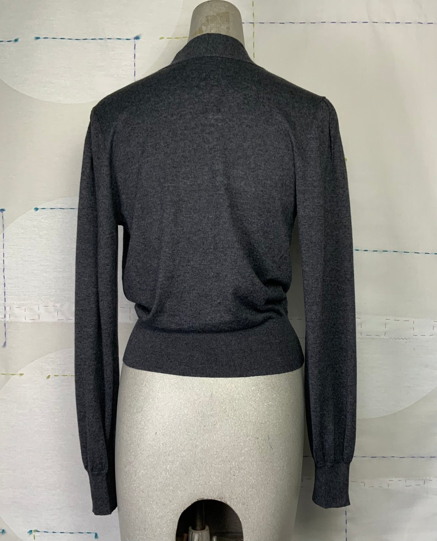 Lilla P. ~  Long Sleeve Surplice Sweater - Onyx