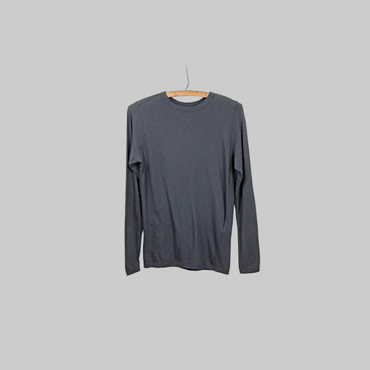 Pas de Calais  ~  Cotton Wool Jersey Rib Mix Crewneck - Gray