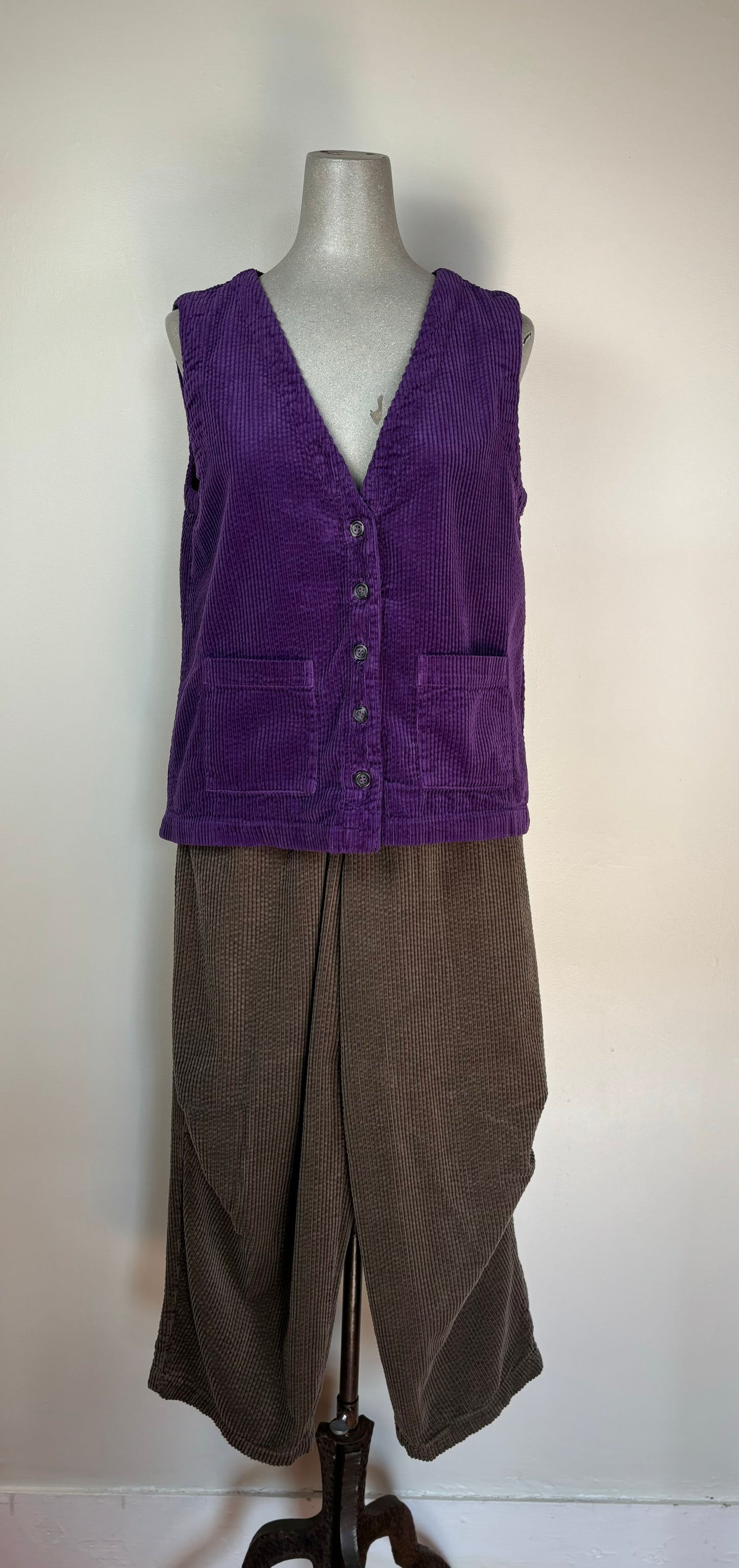 Cut Loose  ~  Lux Cord Vest - Mulberry