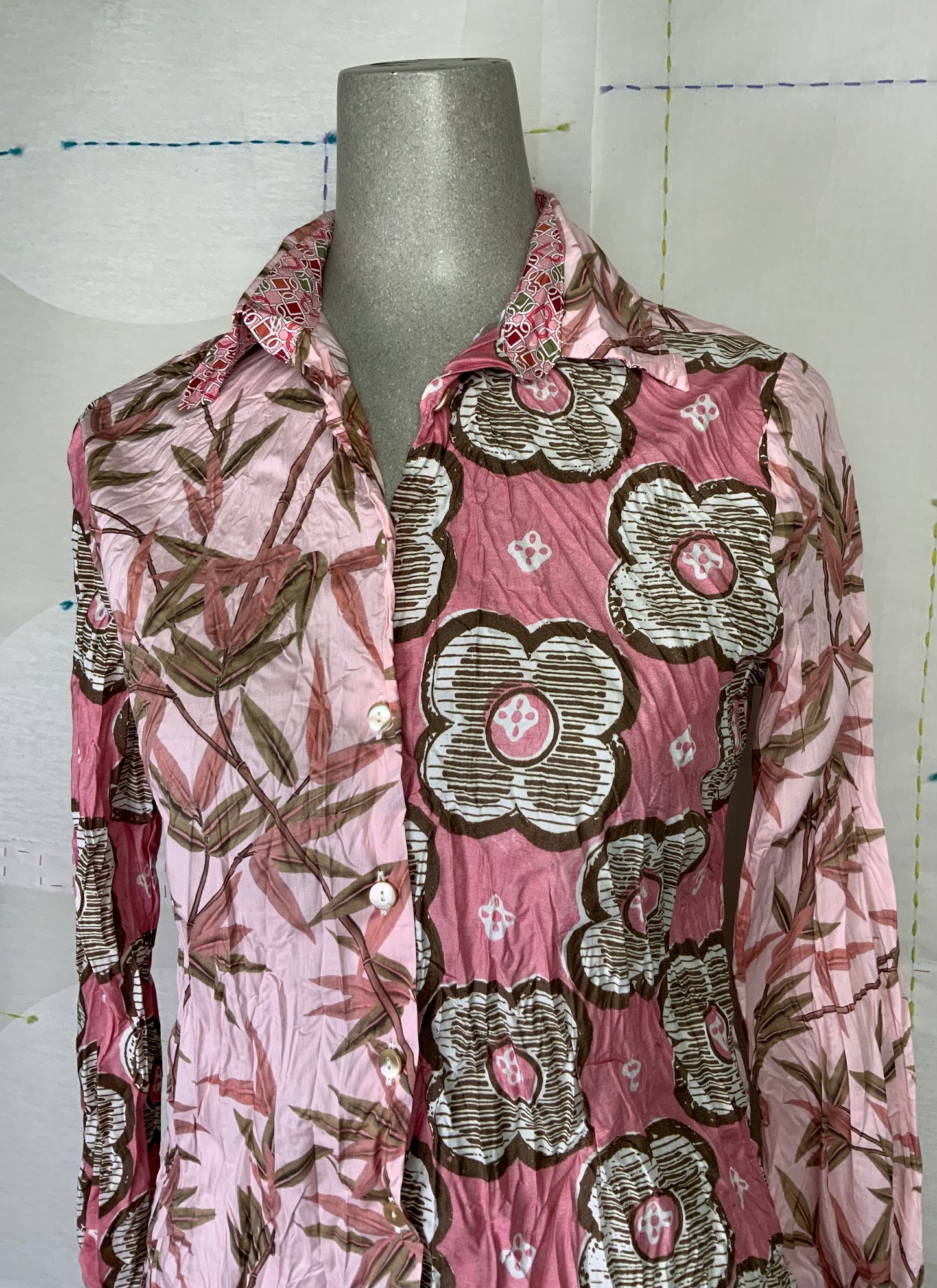 Miki Thumb  ~  Grandi Patch Shirt - Pink Liberty Print