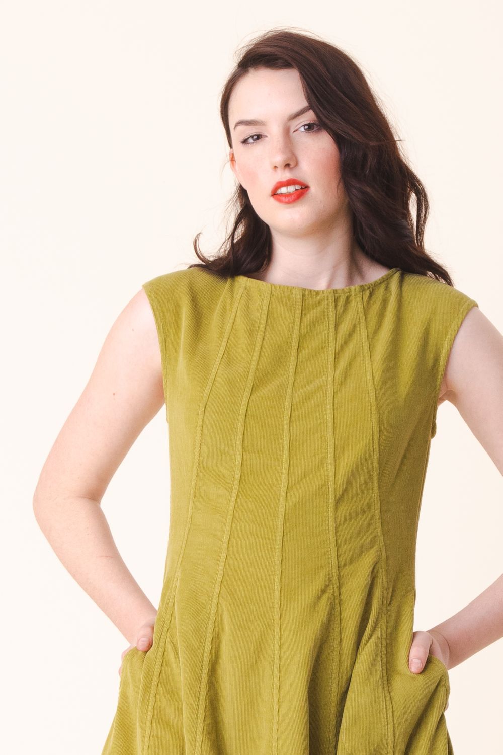 Prairie Underground  ~  New Directions Dress - Fern Corduroy