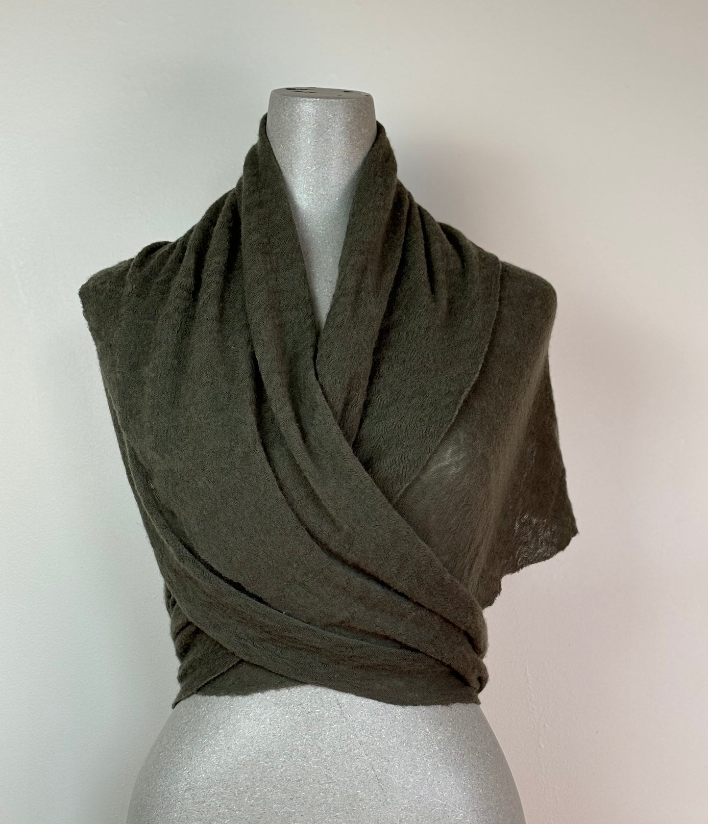 Pin 1876  ~  Cashmere Diamond Scarf - Military Green