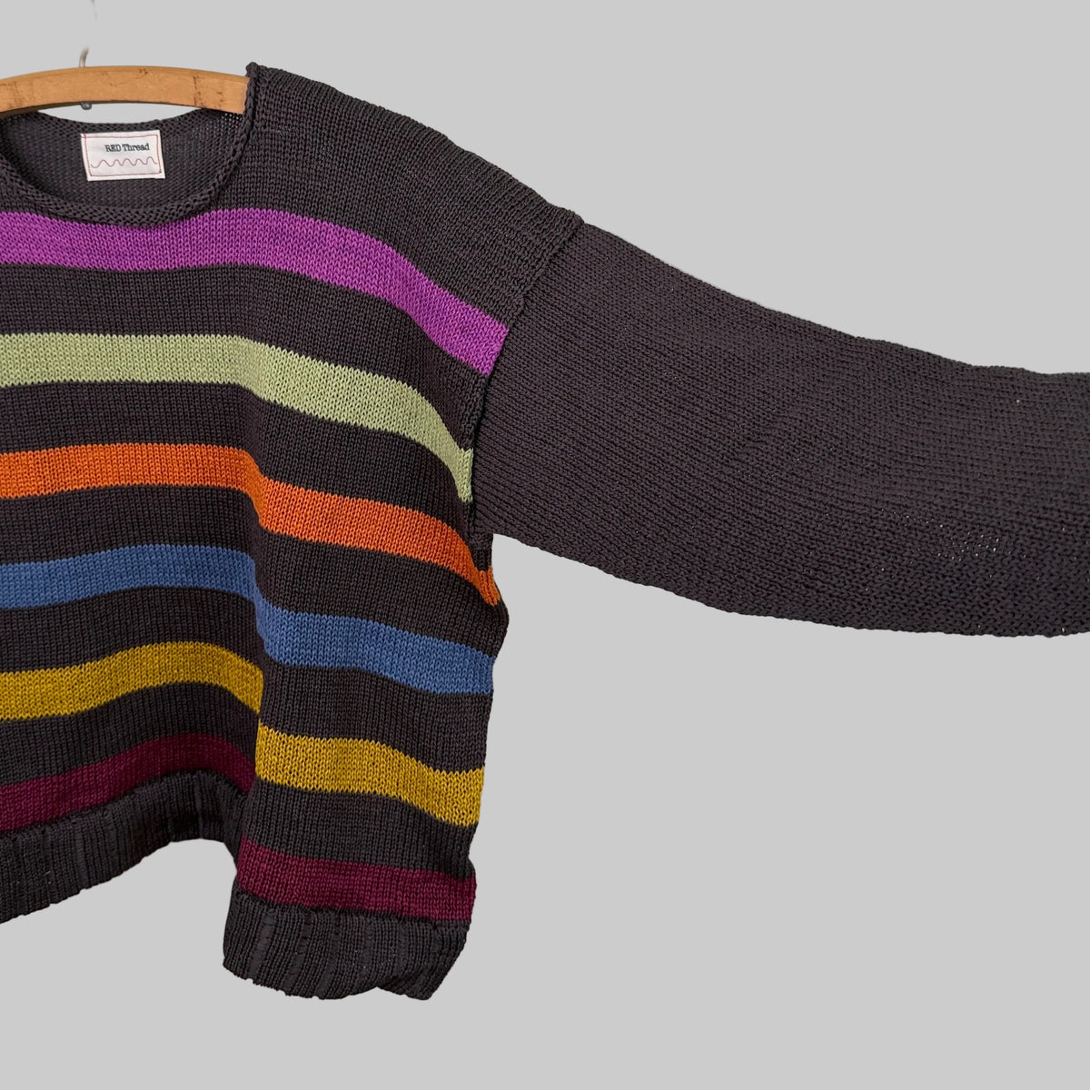 Red Thread Sweaters  ~  Brisco - Brown Multi Color Stripe