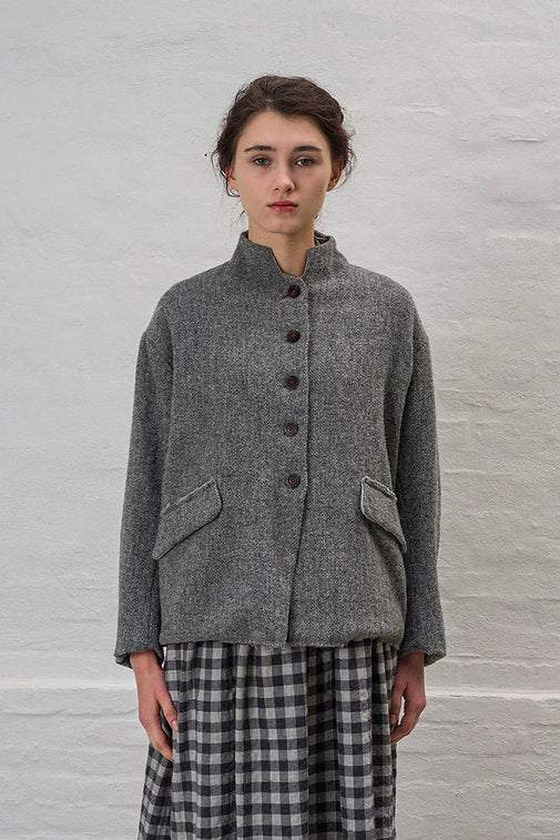 H+ Hannoh Wessel ~ Jacket Vestia - Grey Herringbone – DISH