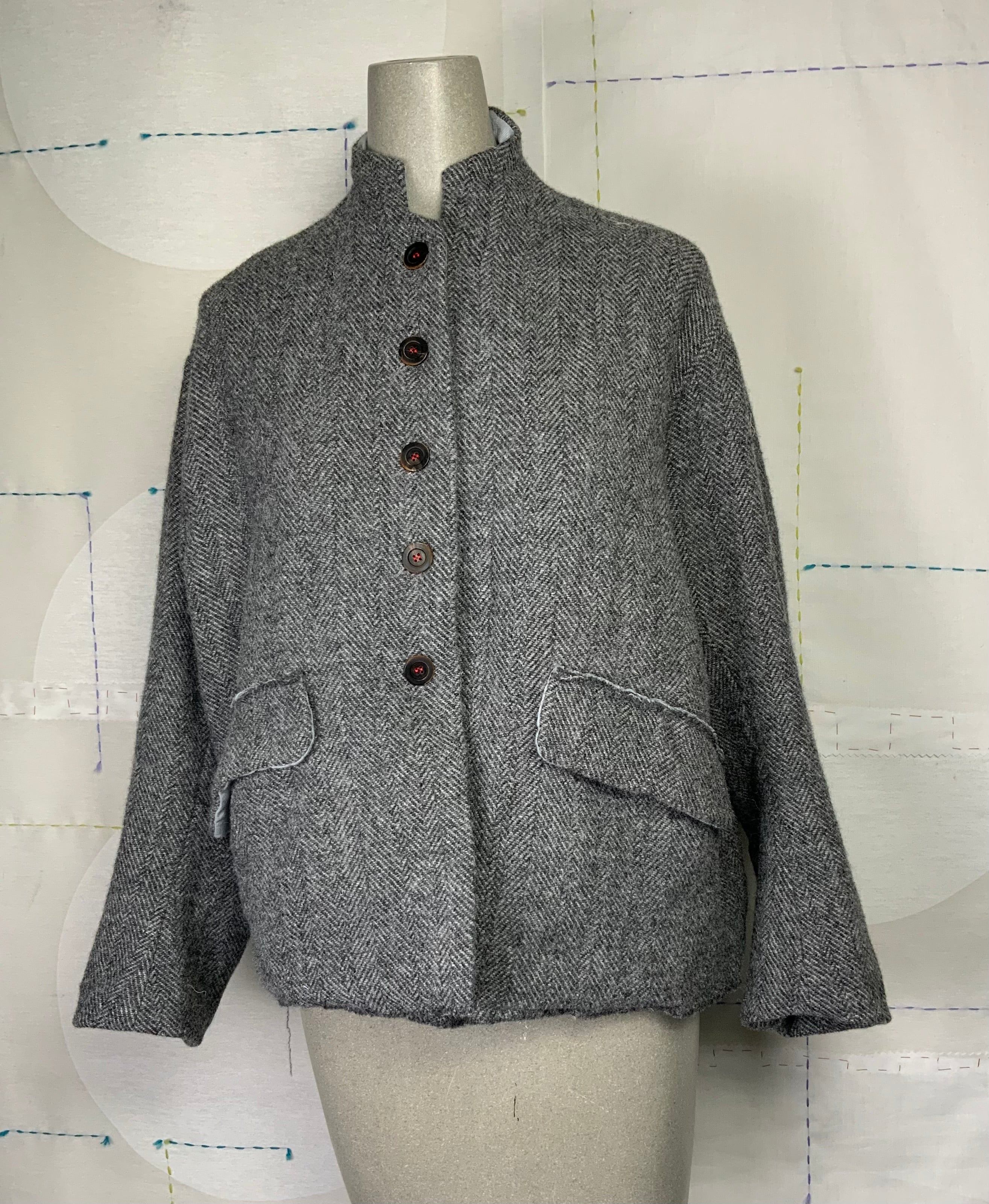 H+ Hannoh Wessel ~ Jacket Vestia - Grey Herringbone