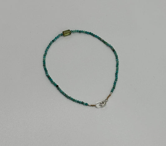 Margaret Solow  ~  Turquoise & Tourmaline Bracelet