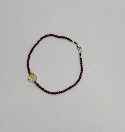 Margaret Solow  ~  Garnet & Citrine Bracelet