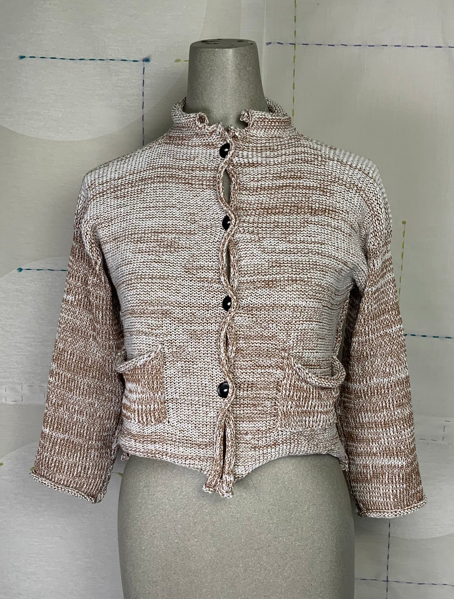 Paper Temples  ~  Tiger Crop Cardigan - Topaz