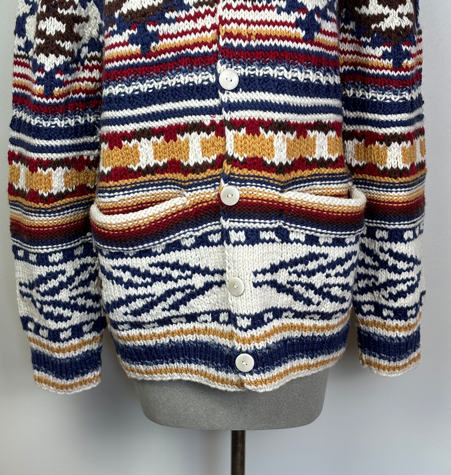 Frantic  ~  Leonardo Shawl Collar Cardigan - Multi Color