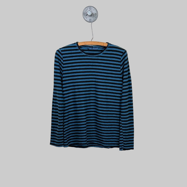 Cut Loose  ~  Long Sleeve Easy Tee - Black/Peacock