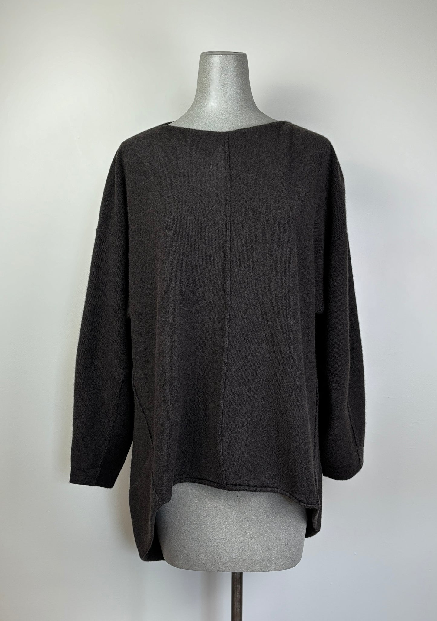 91 Lab  ~  Pullover with Turtleneck Topper - Brown