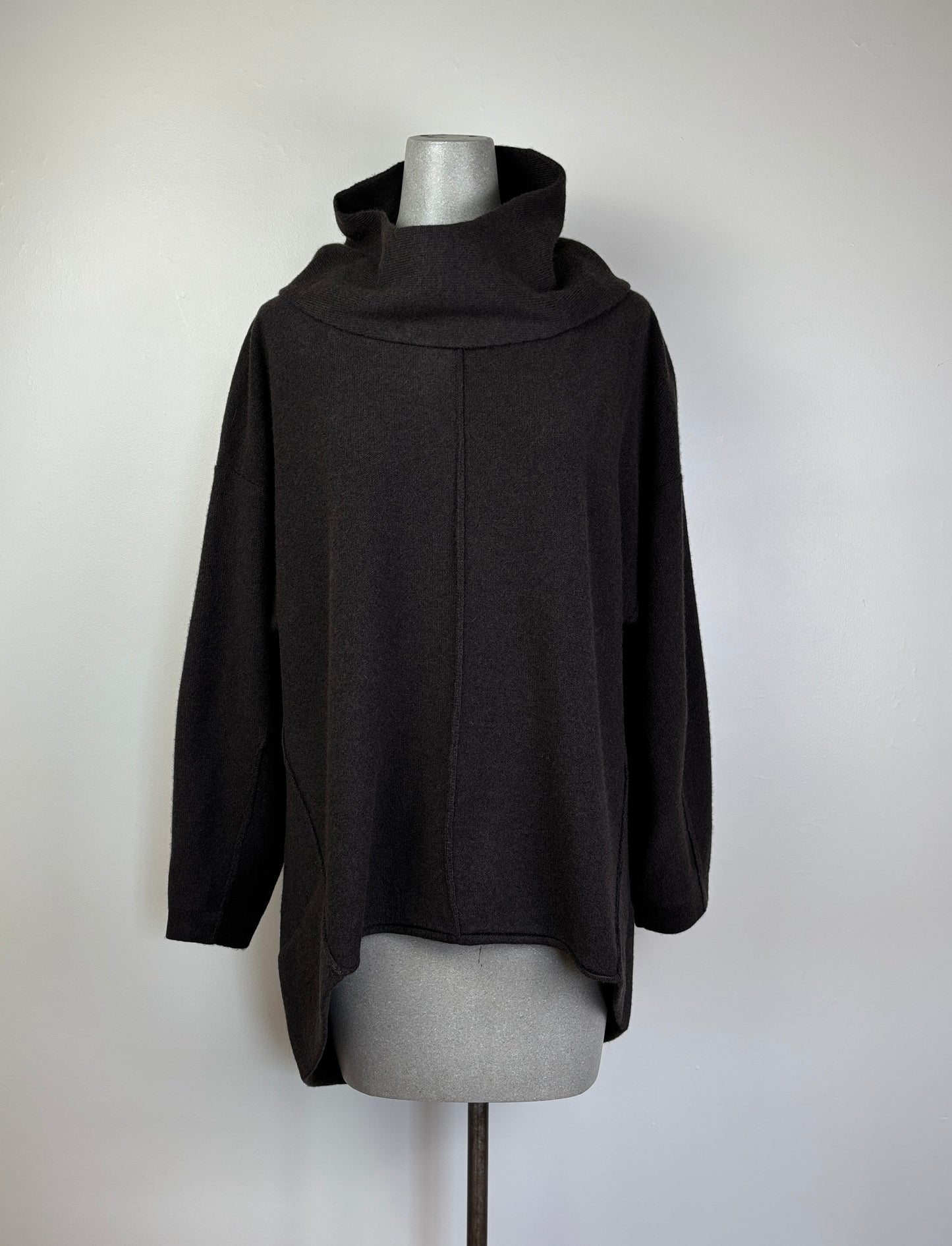 91 Lab  ~  Pullover with Turtleneck Topper - Brown