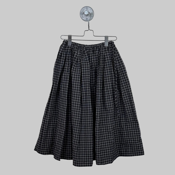 Apuntob  ~  Gathered Waist Skirt - Black