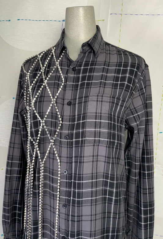 Omelia  Redesigned Shirt 130 - Dark Gray Plaid