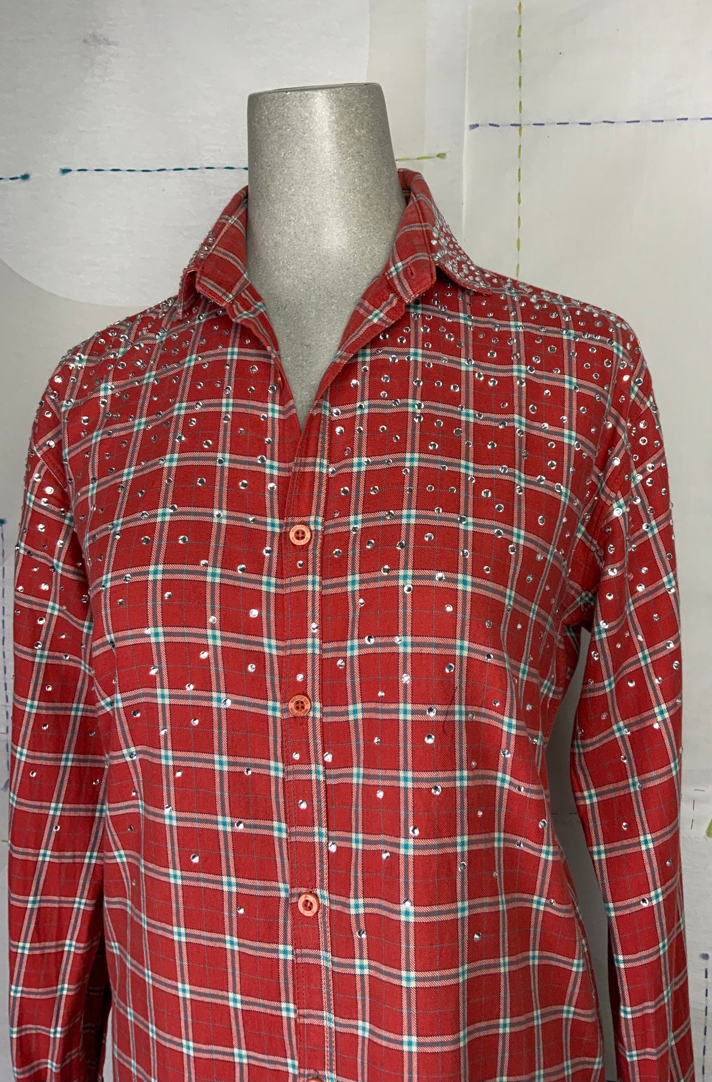 Omelia  ~  Redesigned Shirt 126 - Red Check