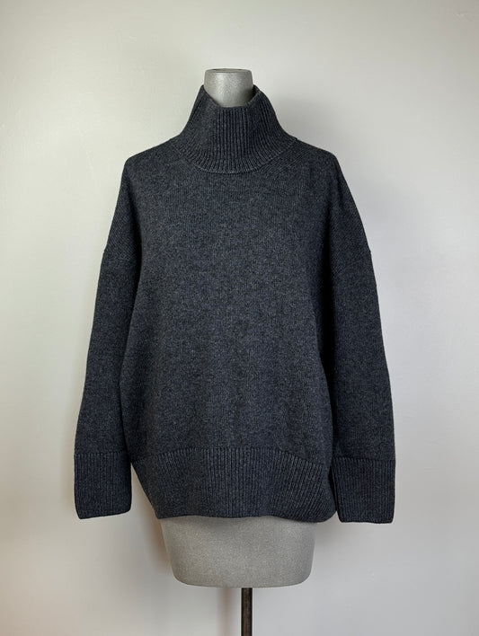 91 Lab  ~  Oversize Turtleneck - Dark Gray