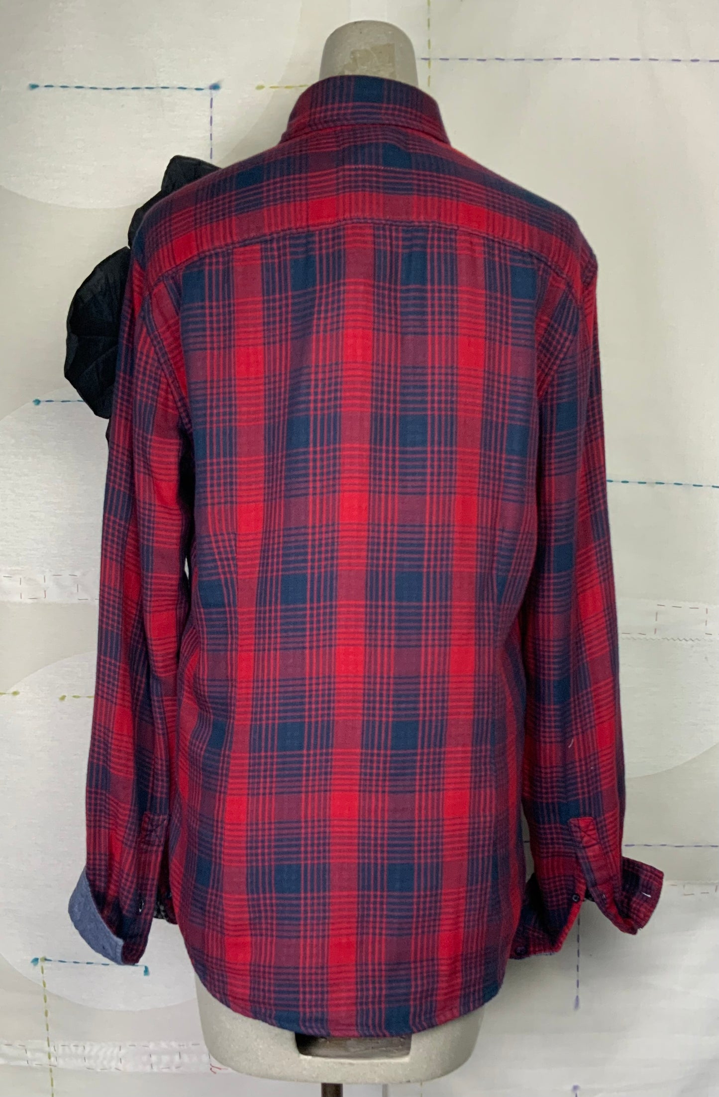 Omelia  ~  Redesigned Shirt 128 - Red Check Plaid