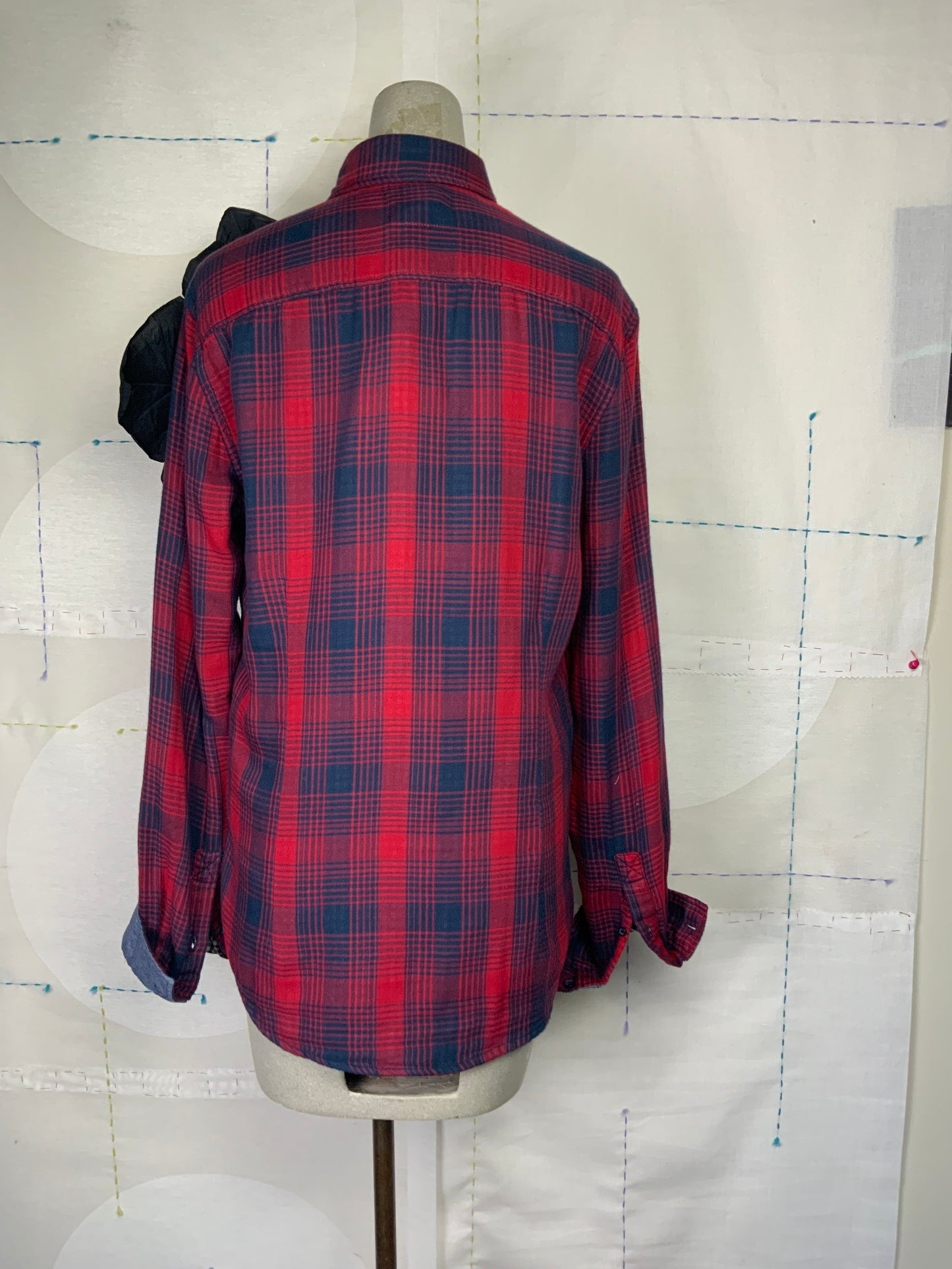 Omelia  ~  Redesigned Shirt 128 - Red Check Plaid