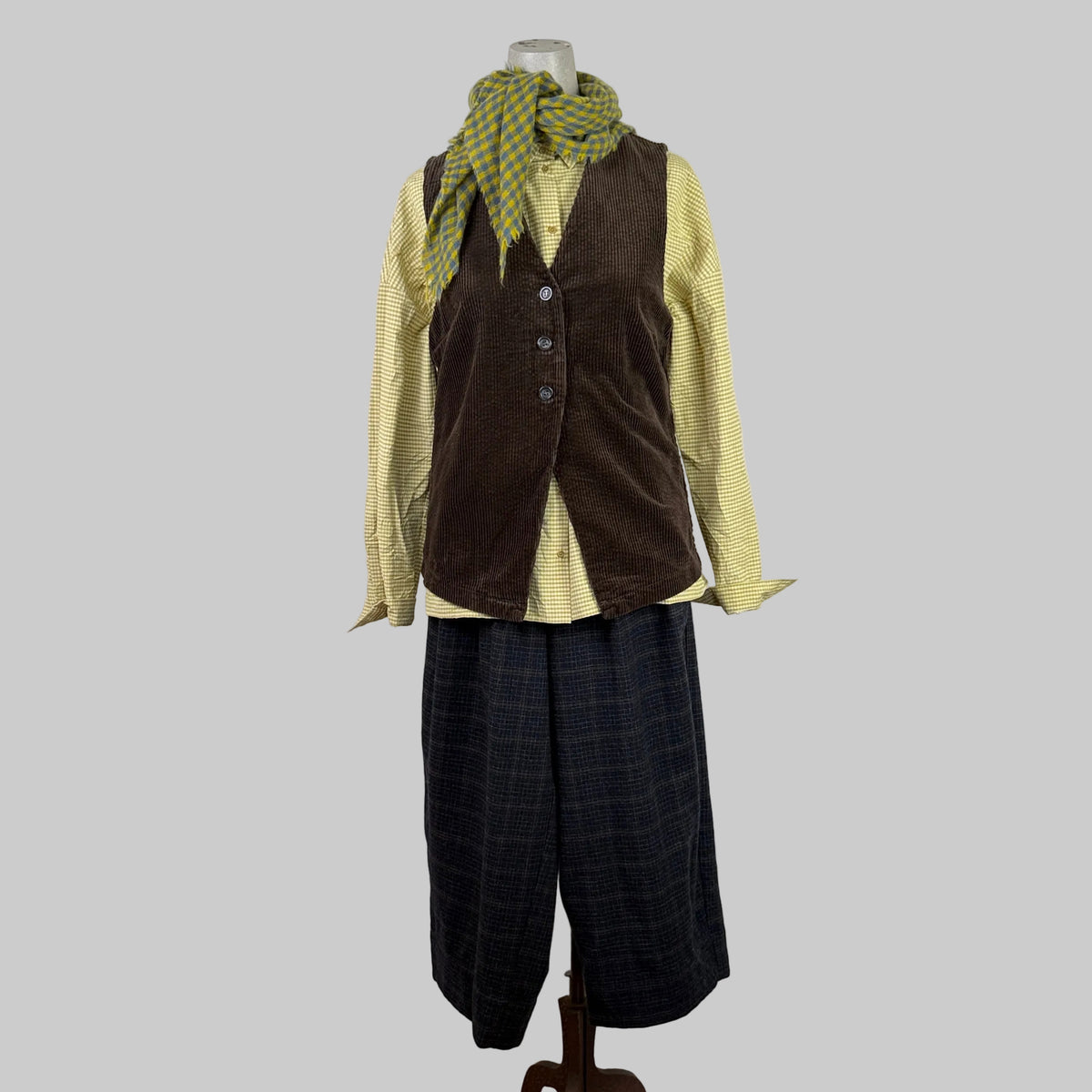 Cut Loose  ~  Lux Cord Long Vest - Chocolate