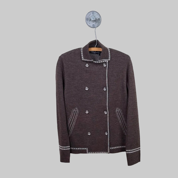Yoshi Kondo  ~  Rose Cardigan Jacket - Brown