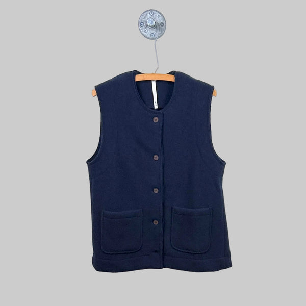 MJW.  ~  Felted Vest - Navy