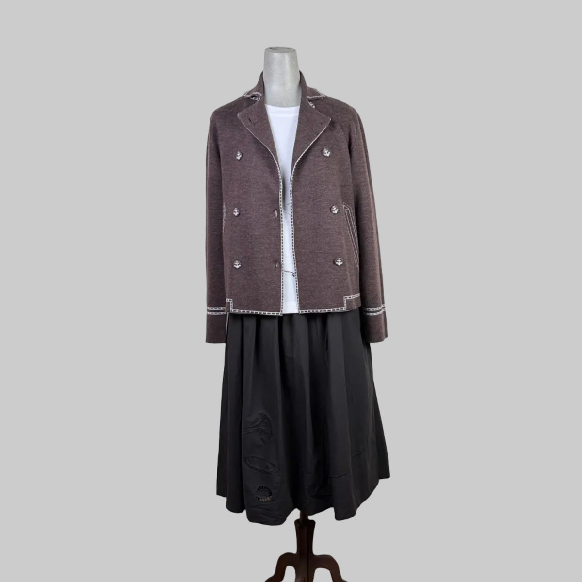 Yoshi Kondo  ~  Rose Cardigan Jacket - Brown