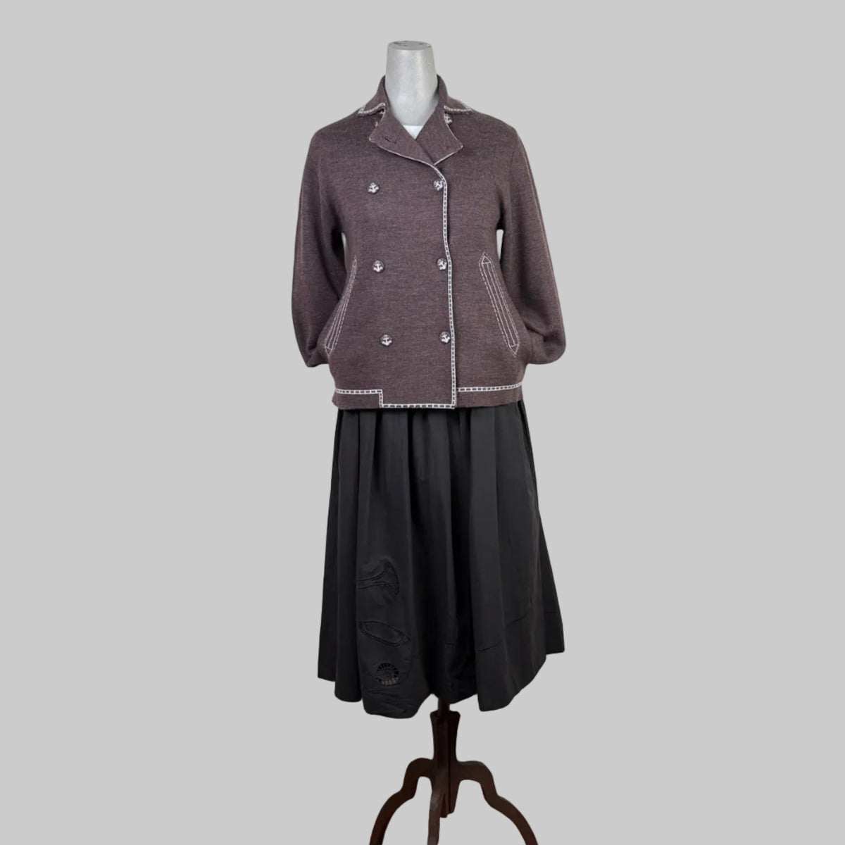 Yoshi Kondo  ~  Rose Cardigan Jacket - Brown