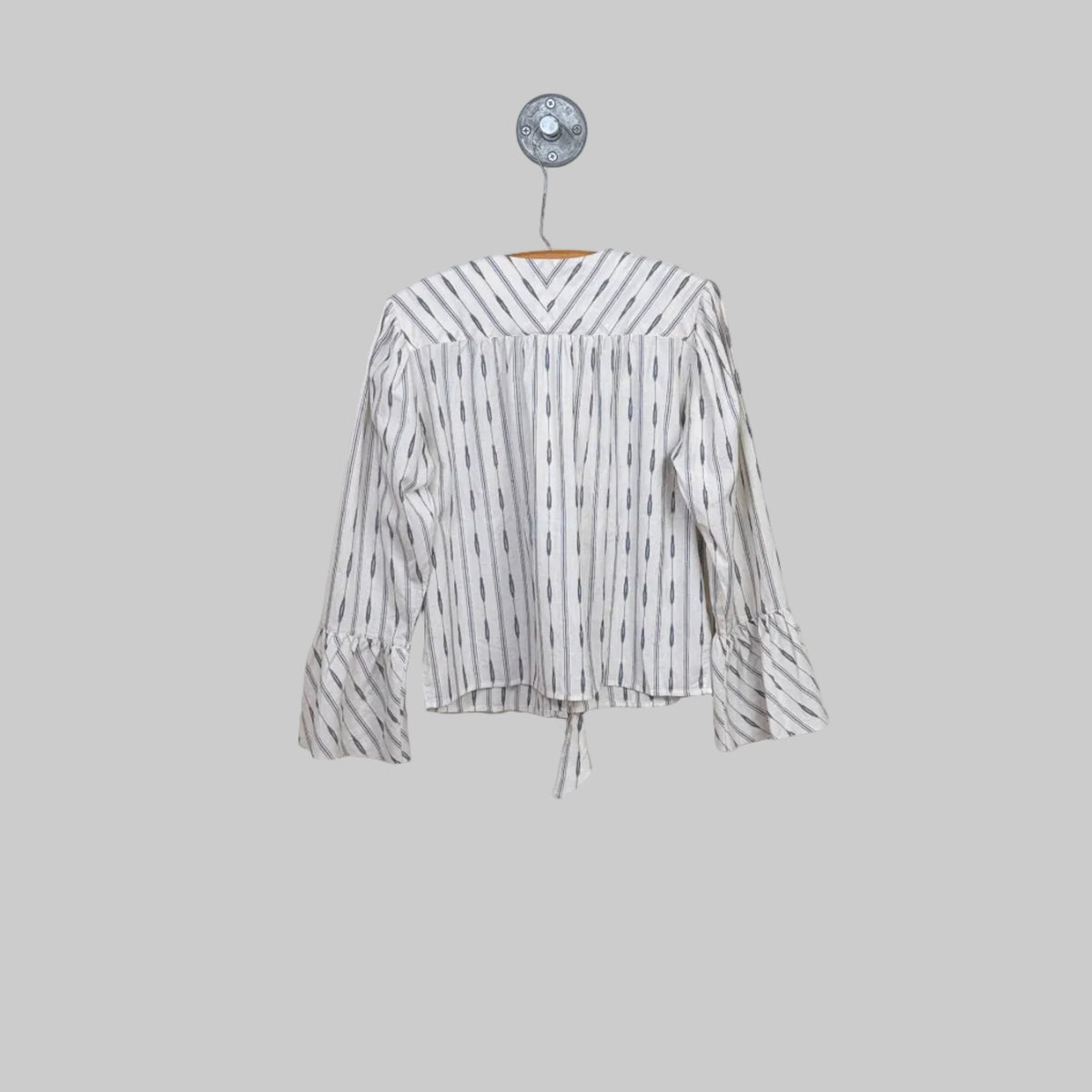 Uqnatu  ~  Cascade Ruffle Blouse - Blip Ikat