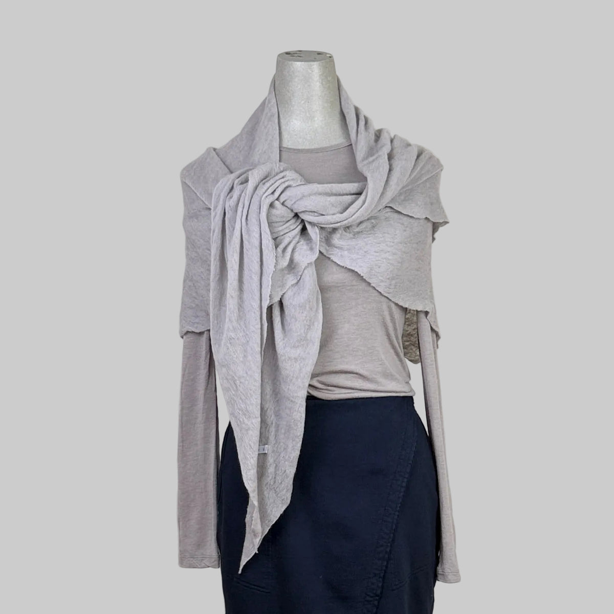 Pin 1876  ~  Cashmere Diamond Scarf - Dove Grey