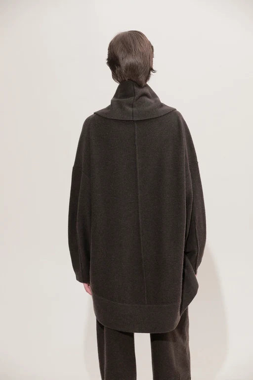 91 Lab  ~  Pullover with Turtleneck Topper - Brown