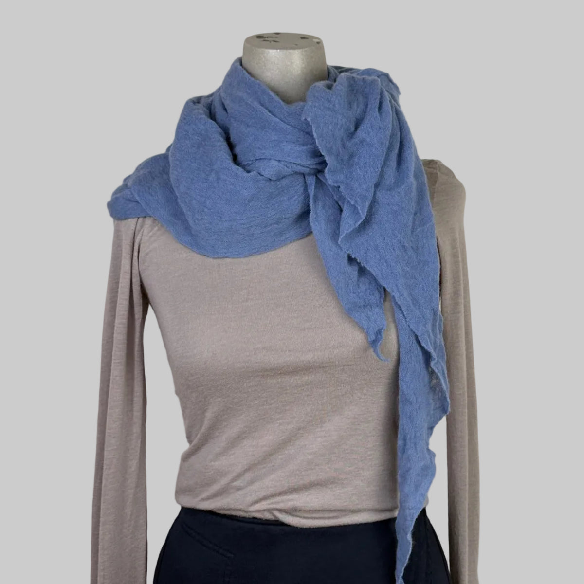 Pin 1876  ~  Cashmere Diamond Scarf - Dusty Blue