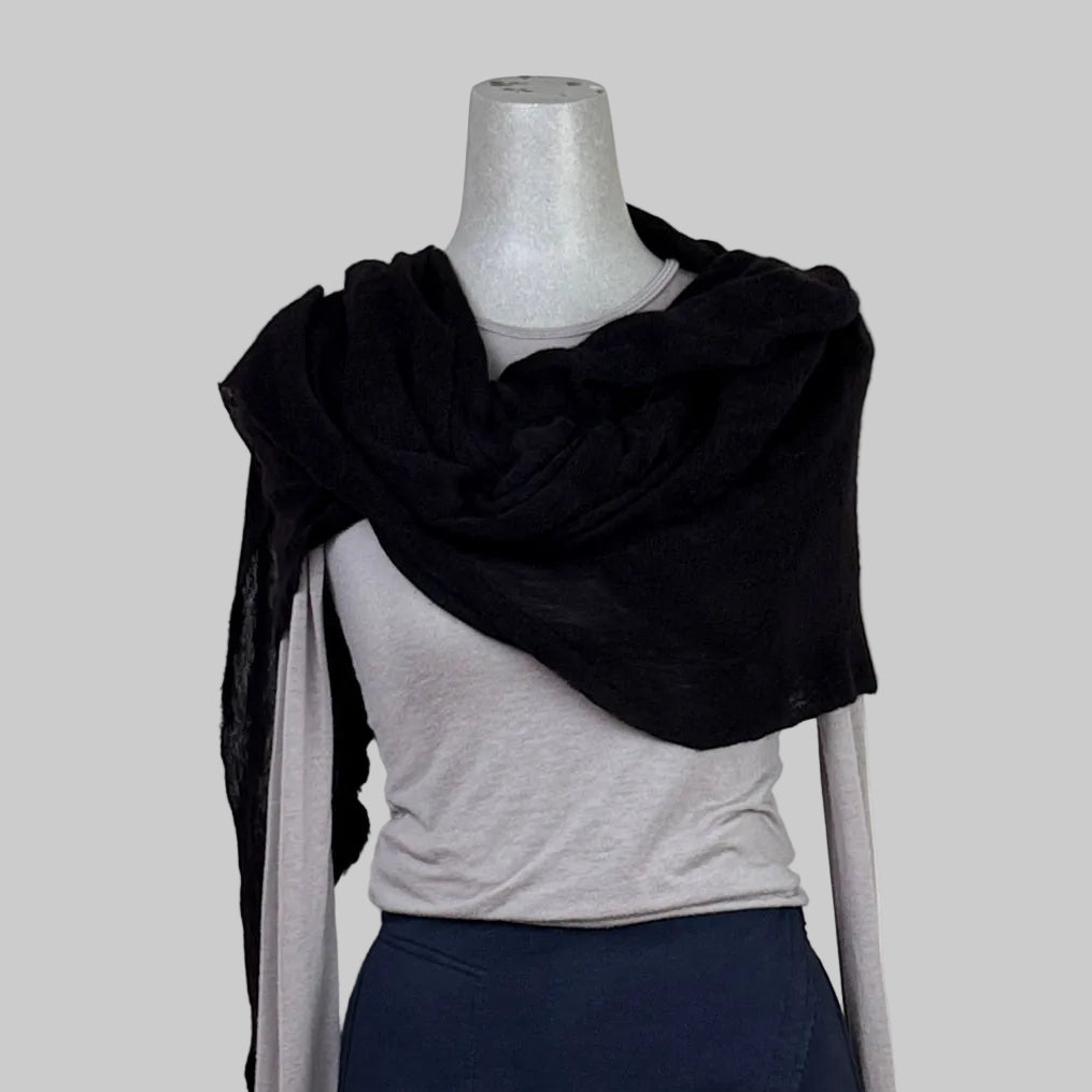 Pin 1876  ~  Cashmere Diamond Scarf - Black