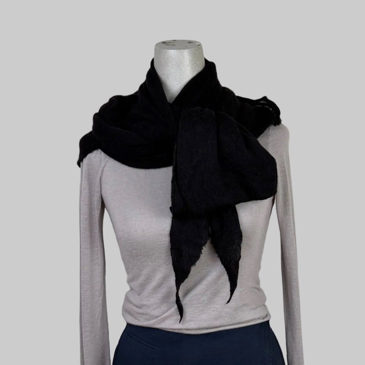 Pin 1876  ~  Cashmere Diamond Scarf - Black