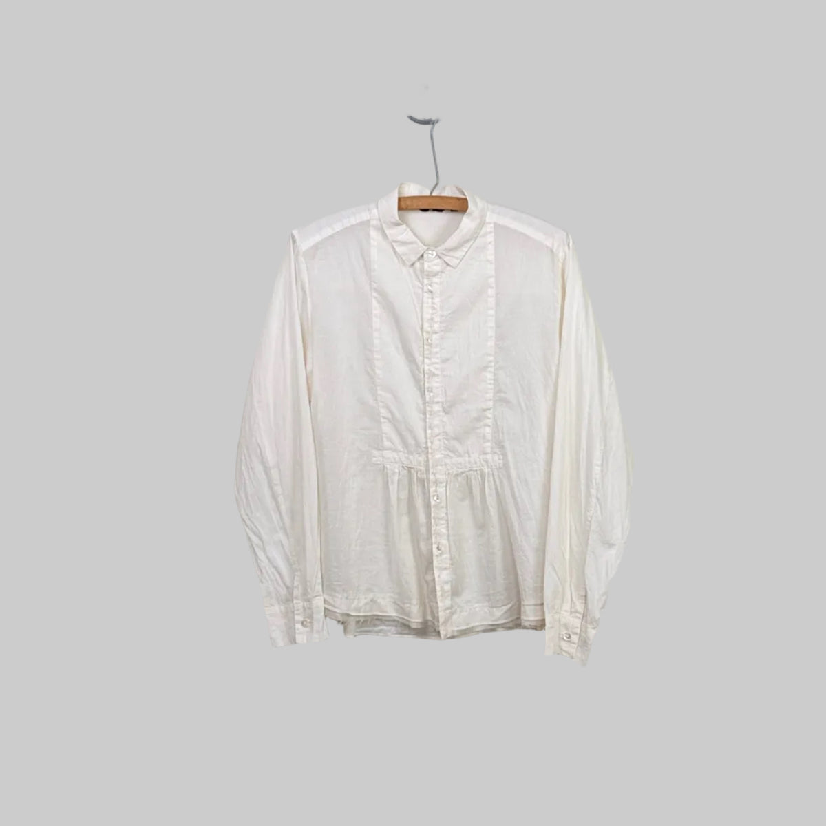 Pas de Calais  ~  Cotton Lawn Front Panel Shirt -