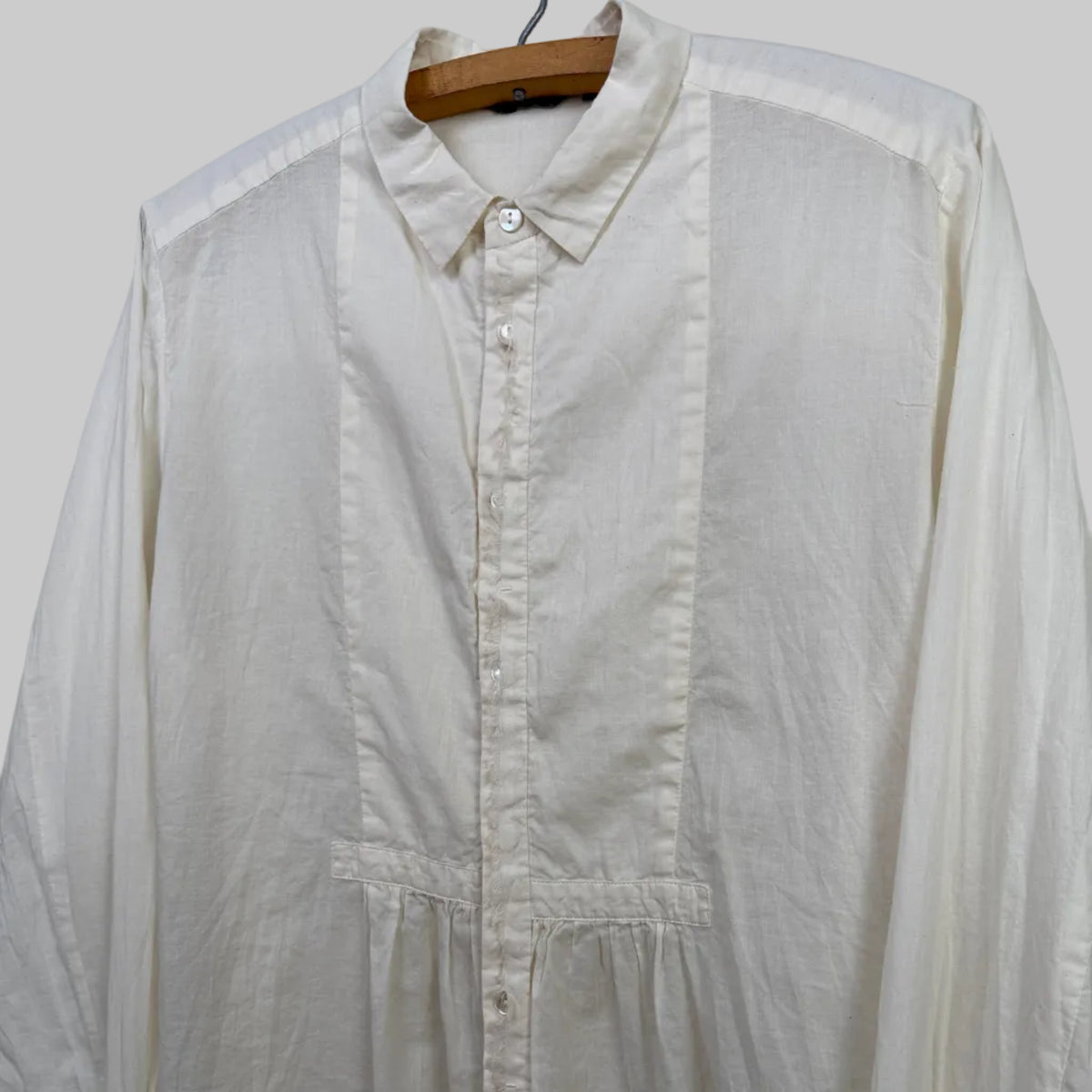 Pas de Calais  ~  Cotton Lawn Front Panel Shirt -
